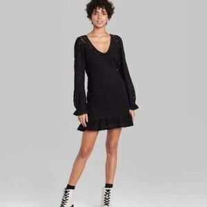 NWT Wild Fable Brushed Lace Skater Dress Size M